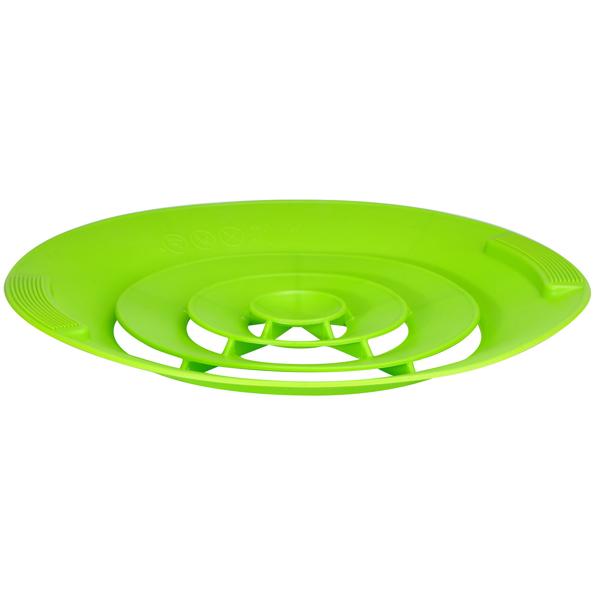 Silikon-Überkochschutz grün - Verhindert Überlaufen, Spritzschutz, Mikrowellen-/Spülmaschinenfest - Ø 15-25cm Töpfe/Pfannen - Hitzebeständig 240° - 175g