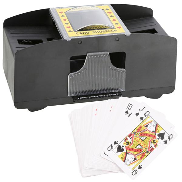 Kartenmischmaschine-Set, mit 2 Spielkartendecks