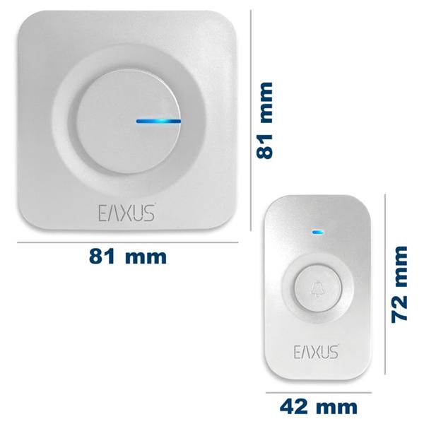 Funk-Türklingel mit LED-Signal – 200 m Reichweite, 5 Lautstärkestufen & einfache Installation – 52 Melodien, IP56 & ideal für Haus, Wohnung & Garten