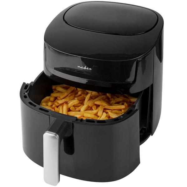 Digitale XL Heissluftfritteuse, 7,2 l für 4-8 Portionen, Touchscreen, Timer, 1800 W, bis 200°C, Air Fryer mit 8 Kochprogrammen, Grillen, Backen, Braten