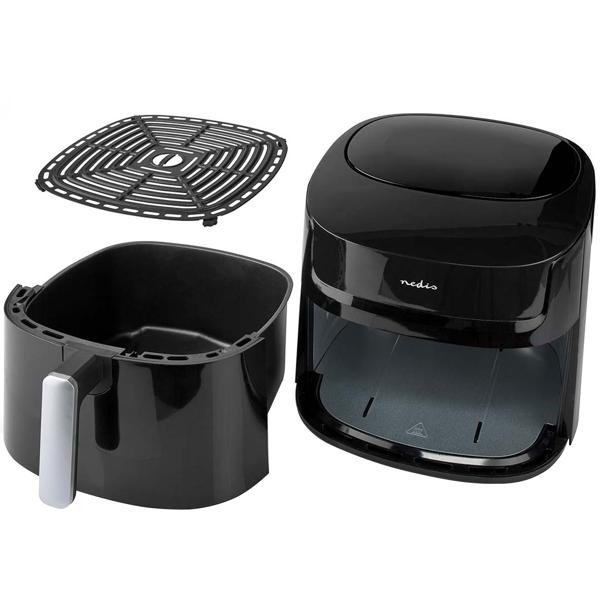 Digitale XL Heissluftfritteuse, 7,2 l für 4-8 Portionen, Touchscreen, Timer, 1800 W, bis 200°C, Air Fryer mit 8 Kochprogrammen, Grillen, Backen, Braten