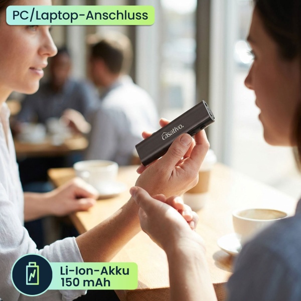 Hochwertiger digitaler Voice-Recorder mit Geräuschaktivierung – ideal für Interviews, Meetings & Sprachaufnahmen, lange Aufnahmezeit bis 90 h