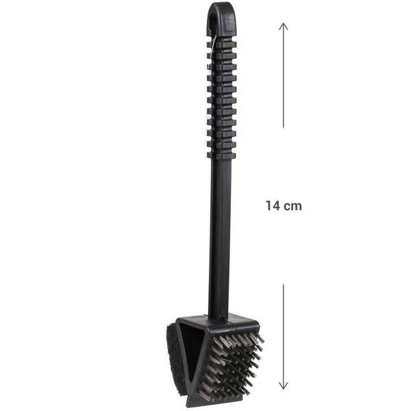 3in1 Grillreiniger 3er-Set mit extra langem 36cm Griff - Schonende & effektive Reinigung - Für Gusseisen-, Porzellan- & Edelstahlgrills