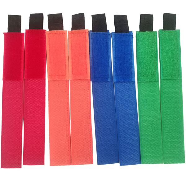 8 Kabel-Klettbänder Set - Wiederverwendbar für Ordnung in Büro & Zuhause - 180x25x2mm, Blau, Rot, Grün, Rosa - Schutz vor Kabelsalat