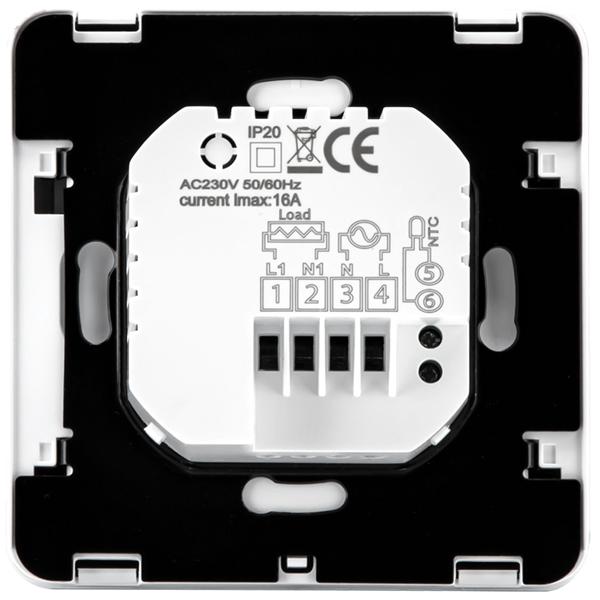 4er-Set Wandthermostat für Fussbodenheizung - Programmierbar mit Touch-Tasten, LCD-Display & Urlaubsmodus - Frostschutz-Automatik, 230V