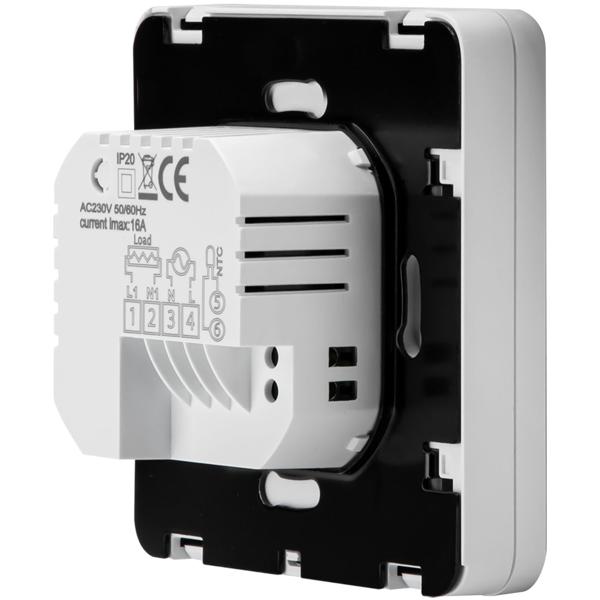 4er-Set Wandthermostat für Fussbodenheizung - Programmierbar mit Touch-Tasten, LCD-Display & Urlaubsmodus - Frostschutz-Automatik, 230V