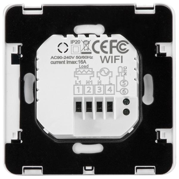 2er-Set WLAN-Thermostat für Fussbodenheizung - App-Steuerung, Siri, Alexa, GA - Frostschutz, 2 Sensoren, LCD-Display, 5-35°C, 230V, Unterputz