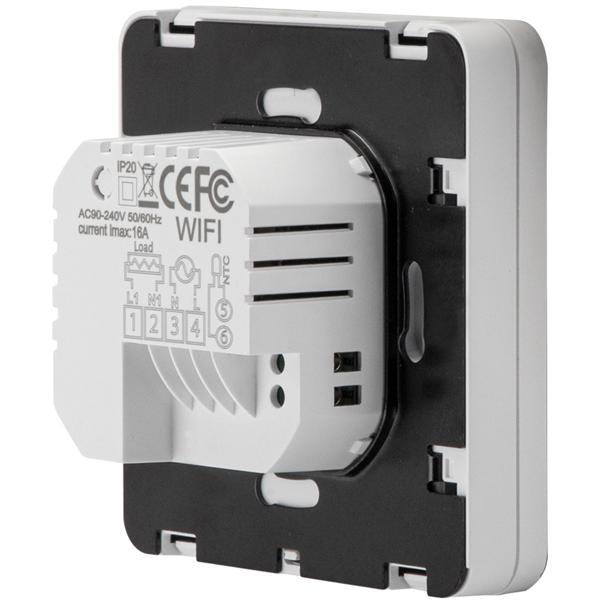 2er-Set WLAN-Thermostat für Fussbodenheizung - App-Steuerung, Siri, Alexa, GA - Frostschutz, 2 Sensoren, LCD-Display, 5-35°C, 230V, Unterputz