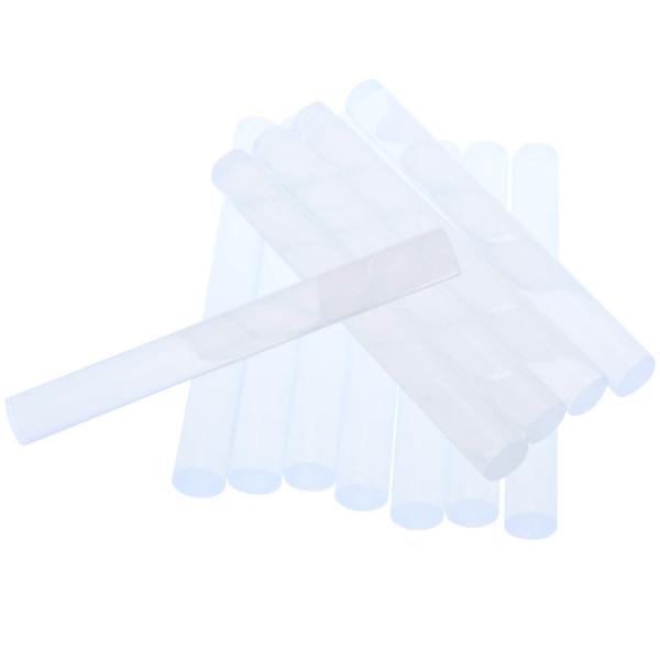 12er-Set transparente Klebesticks - Ø 11 x 100 mm für Heissklebepistolen - Hohe Haftkraft für Heimwerken-Holz-Kunststoff-Textilien-Metall-Leder-Keramik-Glas