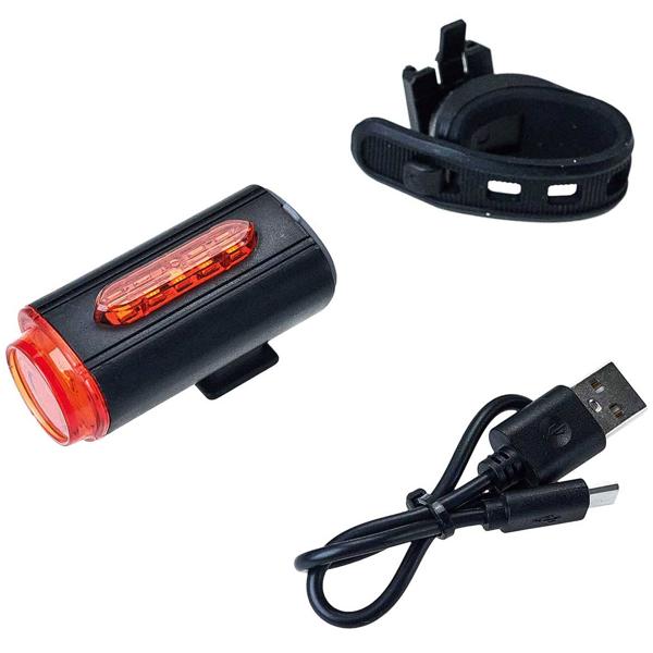 LED-Akku Fahrradlicht Set – Helligkeitssensor, USB-aufladbar, IPX4 – Vorderlicht 1300 mAh, Rücklicht 700 mAh für sicheren Strassenverkehr