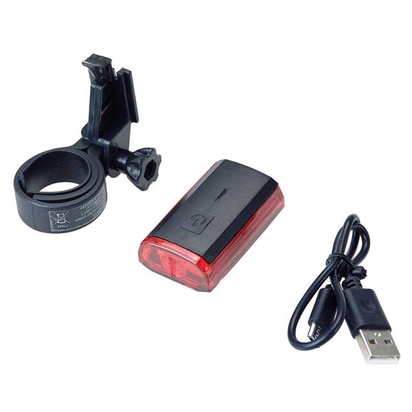 Akku-Velo-Rücklicht mit Bremslichtfunktion - Erhöhte Sicherheit, 270° Leuchtwinkel & IPX4 Spritzwasserschutz - USB-Ladeanschluss - 3.7V 480mAh Akku