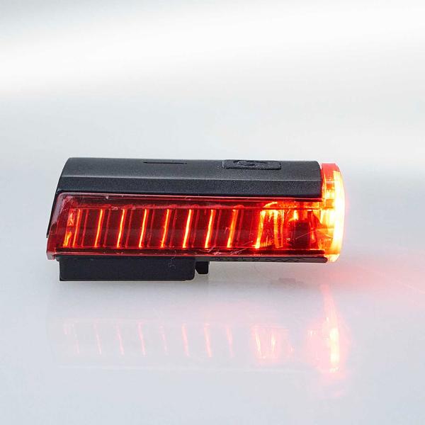 Akku-Velo-Rücklicht mit Bremslichtfunktion - Erhöhte Sicherheit, 270° Leuchtwinkel & IPX4 Spritzwasserschutz - USB-Ladeanschluss - 3.7V 480mAh Akku