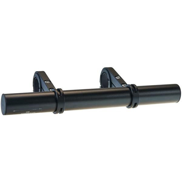 Fahrrad Lenker-Verlängerung Velo - Zusatzraum für Tacho, Actioncam, Handy, Lampe - Robuste Aluminiumlegierung, Schwarz - 20 cm lang - Kompatibel mit 22-32mm Lenkern