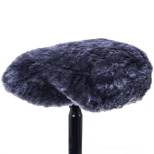 Velo-Sattelbezug 100% Lammfell Grau - Maximaler Komfort für lange Touren im Sommer & Winter - 270x220mm - Kein Schwitzen oder Verrutschen