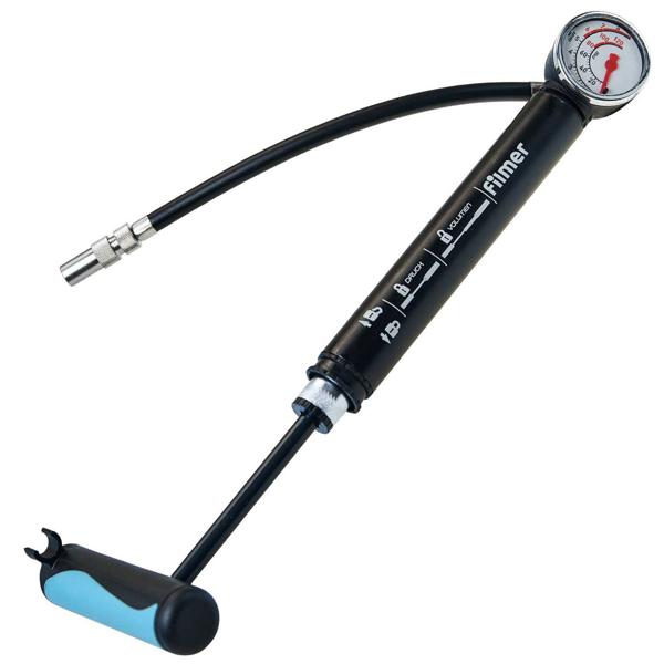 Universal Velopumpe mit Manometer - Für alle Ventilarten geeignet, Hochwertiger Aluminium Korpus & TÜV/GS geprüft - 0-8 bar (0-120 psi)
