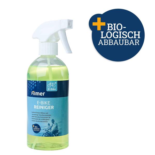 E-Bike Reiniger 500ml - Biologisch abbaubarer Fahrrad Reinigungsspray für E-Bikes - Schützt Dichtungen & Kontakte - Entfernt Ölfilme & Verkrustungen
