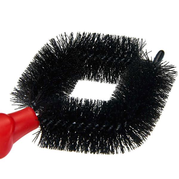 Fahrrad Reinigungsbürstenset 3-teilig - Makellose Velo-Pflege, werterhaltend & schonend - Ergonomische Griffe, Spezialbürsten für Ketten, Rahmen