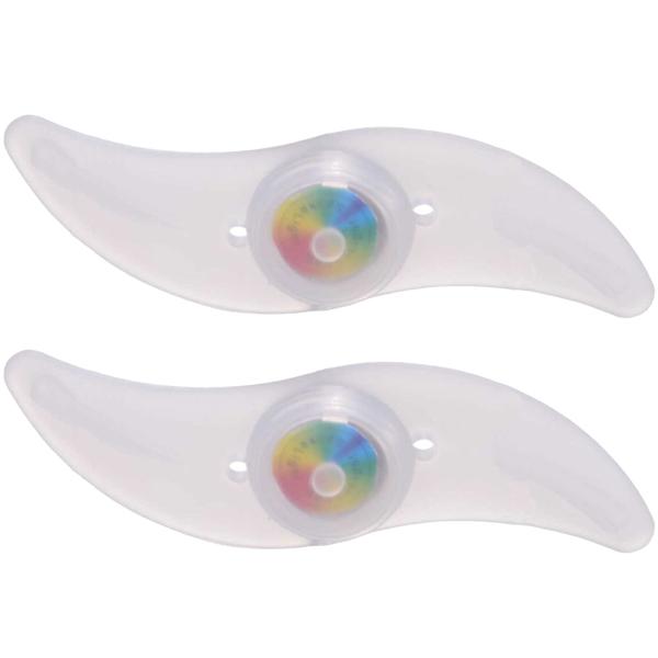 2er-Set Velo Speichenlicht Silikon - Farbwechsel 4 Farben (weiss-blau-grün-rot) & verschiedene Modi - Einfache Montage, inkl. Batterien