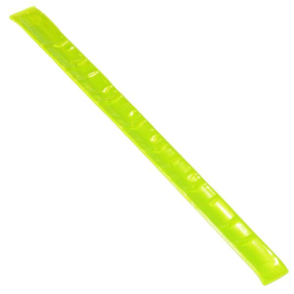 Reflektorband Neongelb mit Snap-Verschluss 30x3cm - Erhöhte Sichtbarkeit für Jogger, Radfahrer, Kinder im Strassenverkehr - Zertifiziert EN 13356, PVC