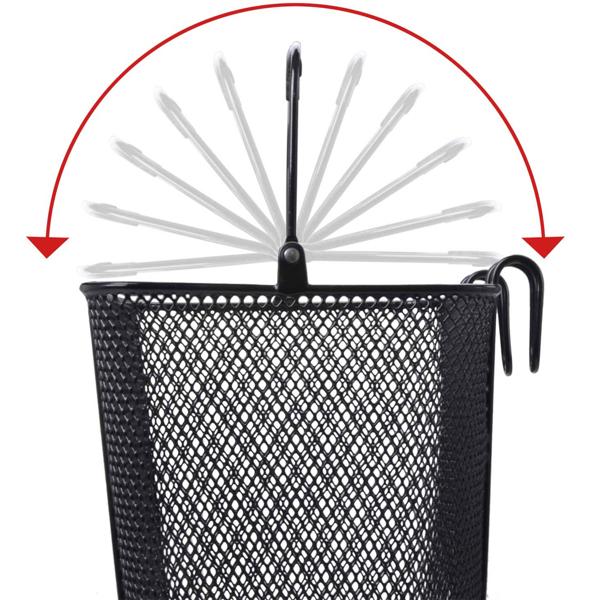 2er-Set Velokorb 25L - Fahrradkorb für Gepäckträger seitlich zum Einhängen - Kunststoffummanteltes Metall Schwarz, 35x23x32 cm - stylisch für Picknick & Einkauf