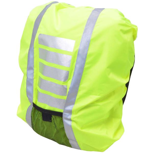 Reflektierende Regenschutzhülle für Schulrucksack - Wasserdicht & sicher, Schulranzen-Regenhülle mit Gummizug & Netztasche