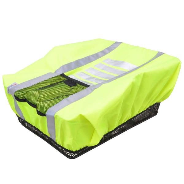 Reflektierende Regenschutzhülle für Schulrucksack - Wasserdicht & sicher, Schulranzen-Regenhülle mit Gummizug & Netztasche