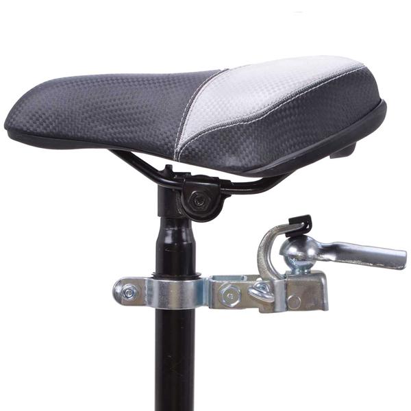 Fahrradanhängerkupplung - 80kg Anhängelast für Lasten, Hunde- & Kinderfahrradanhänger - Für Sattelstützen 24-30mm Ø - Verzinkter Stahl - Silber