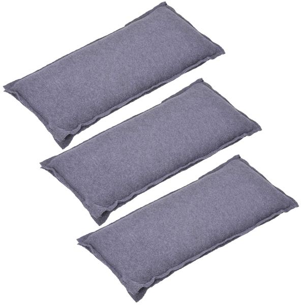 3er-Set Luftentfeuchter mit Silica Gel 1kg - Wiederverwendbar für Auto & Schränke gegen Feuchtigkeit, Schimmel, Gerüche - Grau - bis 500g Aufnahme