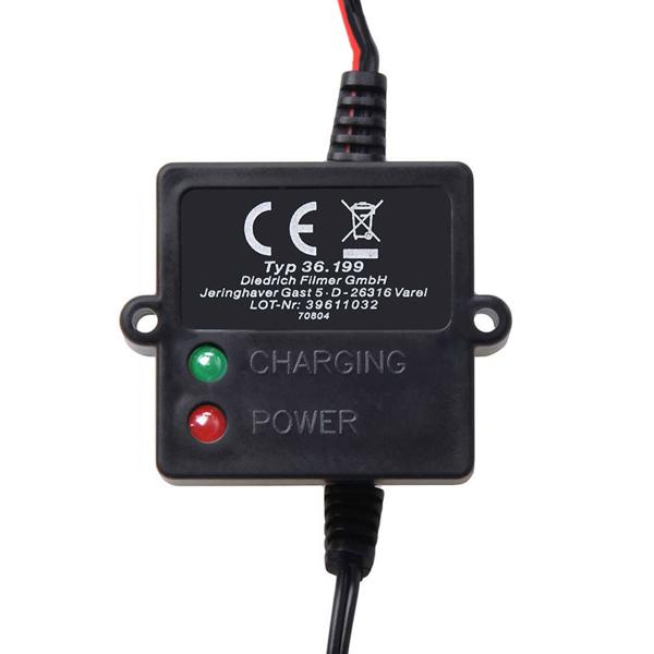 Batterie-Erhaltungsladegerät 12V - Pflegt & lädt Auto-Batterien (5-125 Ah) - Verhindert Tiefenentladung, verlängert Lebensdauer - Auch für Gel-Batterien