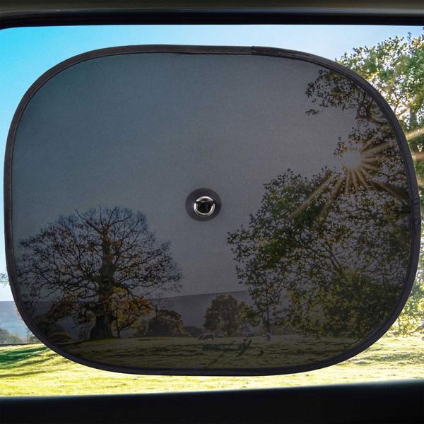 2er-Set Sonnenschutz für Autoscheiben - Umfassender Blendschutz gegen UV-Strahlung & Hitze - Universell passend 38x43,5 cm - Mit Saugnäpfen