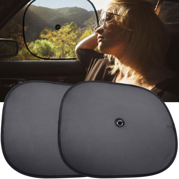 2er-Set Sonnenschutz für Autoscheiben - Umfassender Blendschutz gegen UV-Strahlung & Hitze - Universell passend 38x43,5 cm - Mit Saugnäpfen