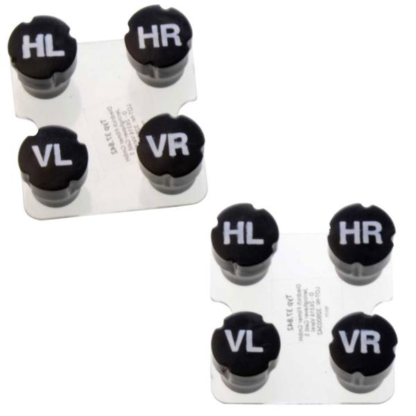 8-teiliger Reifenmarkierer für den Reifenwechsel - universell passend - Ø 13x17 mm - ABS-Kunststoff - VL HL VR HR Markierung - Ventilkappen Ersatz