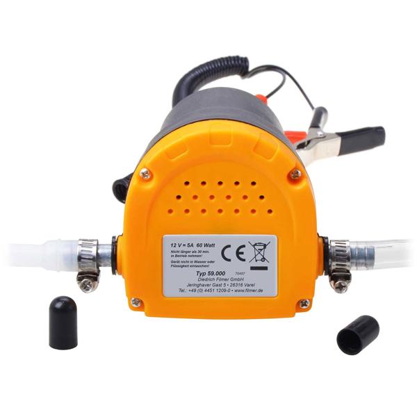 Leistungsstarke Ölabsaugpumpe für Kraftstoffe und Heizöl, 12 V, ideal für schnelle und saubere Ölwechsel, kompakt, effizient und einfach