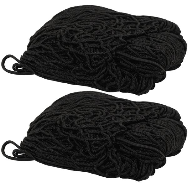 2er-Set Sicherheitsnetz für PKW-Anhänger - Ladungssicherung, Schutz vor Verlust - Wetterfestes PP - Gummiseil - Maschenweite 40x40 mm