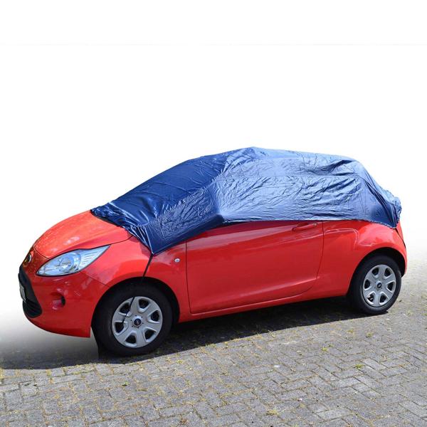 Auto-Halbgarage Grösse M - Ganzjahresschutz für Kompakt-Klasse vor Staub, Schmutz, Wasser & Kratzern - Winterfest bis -30°C, reissfestes Polyester 259x147x51cm