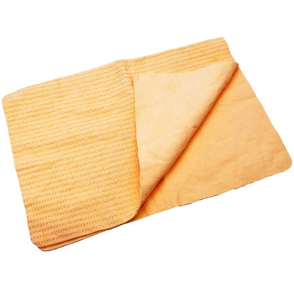 Auto- & Fenstertuch 43x32cm - Saugt Wasser wie ein Magnet - PVA-Kunstfasertuch gelb für Auto-, Scheiben- & Fensterreinigung - robust & langlebig