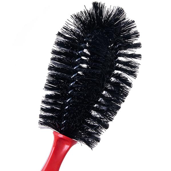 3er-Set Felgenbürste 26 cm - Schonende Autoreinigung & effiziente Schmutzentfernung - Kunststoffborsten - Ergonomischer Griff rot/schwarz