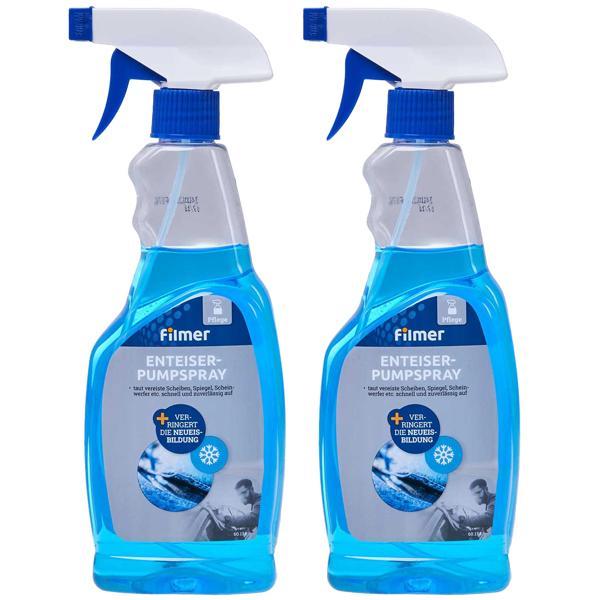 2er-Set Enteiser-Spray für Scheiben, Spiegel und Scheinwerfer, 500ml