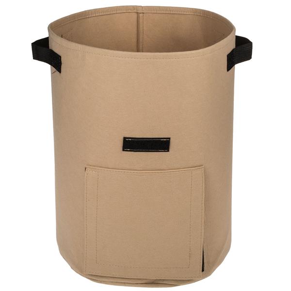 3er-Set Pflanzsäcke mit Erntefenster - Filz, 43 Liter, Ø 35x45cm - Schwarz, Grün & Beige - Ideal für Kartoffeln, Urban Gardening, Balkon, Terrasse