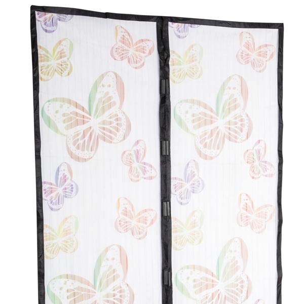 Dekorative Insektenschutztür (ca. 210x100cm) mit charmantem Schmetterling Design: Hält Fliegen & Mücken fern, luftdurchlässig, robust & einfache Montage für Balkon & Terrasse