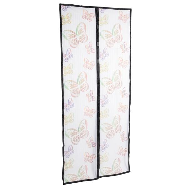 Dekorative Insektenschutztür (ca. 210x100cm) mit charmantem Schmetterling Design: Hält Fliegen & Mücken fern, luftdurchlässig, robust & einfache Montage für Balkon & Terrasse
