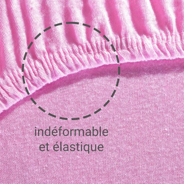 Kinder Qualitäts-Jersey Fixleintuch - 100% Baumwolle Öko-Tex 100 - rosa 70x140 cm - atmungsaktiv, bügelfrei & maschinenwaschbar