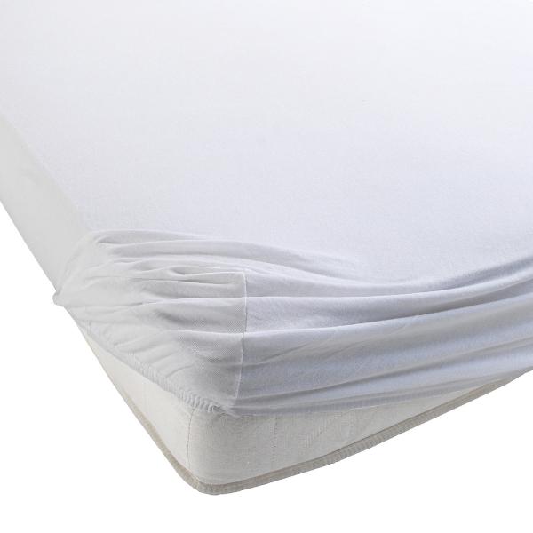 Einzelbett Qualitäts-Jersey Fixleintuch - 100% Baumwolle - Hautfreundlich & Atmungsaktiv - Öko-Tex Standard 100 - Weiss - 90x200cm - Bügelfrei - 60° Waschbar