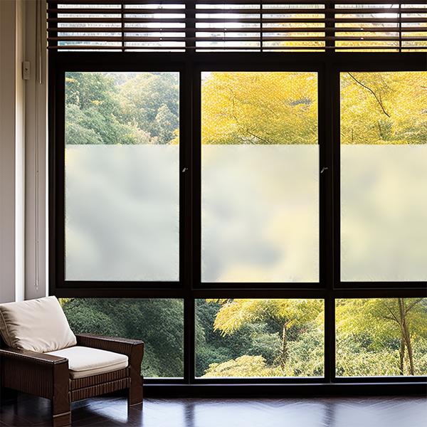 3er-Set Selbsthaftende Milchglas-Sichtschutzfolie (45x200cm): Statische Fensterfolie für Badezimmer, Küche & Büro. Mühelose Anbringung