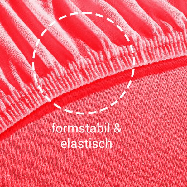 Übergrösse Jersey Fixleintuch 200x200 cm - 100% Baumwolle Öko-Tex Standard 100 - Hautsympathisch & atmungsaktiv - Bügelfrei & 60° waschbar