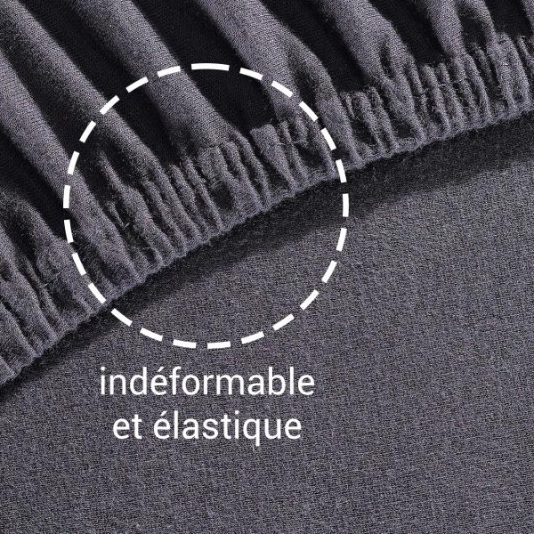 Qualitäts-Jersey Fixleintuch Schwarz - 100% Baumwolle, 200x200 cm - Öko-Tex Standard 100, bügelfrei, atmungsaktiv & 60° waschbar