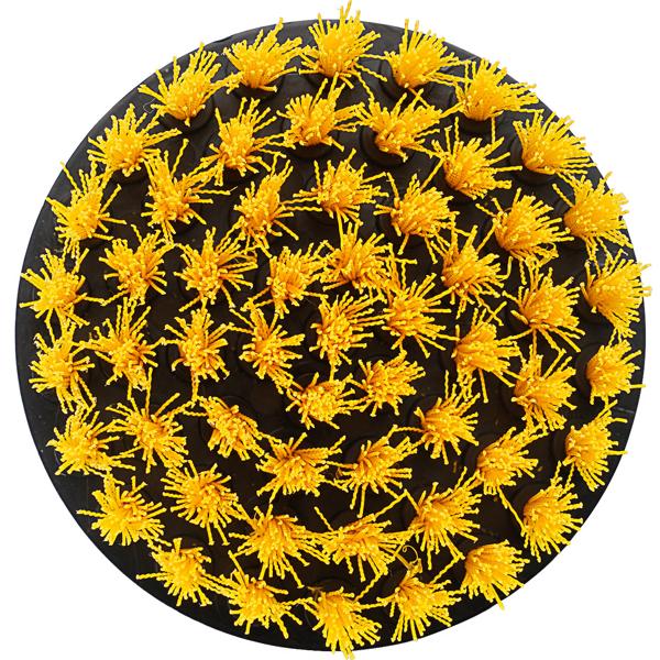 8er Reinigungsbürsten-Spar-Set für Akkuschrauber & Bohrmaschine, gelb/schwarz, Drill Brush Reinigungskit ideal für Küche, Bad, Felgen, Auto