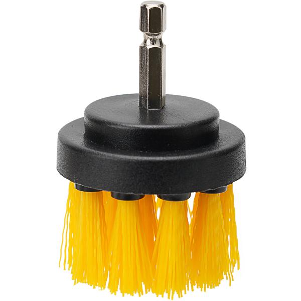 8er Reinigungsbürsten-Spar-Set für Akkuschrauber & Bohrmaschine, gelb/schwarz, Drill Brush Reinigungskit ideal für Küche, Bad, Felgen, Auto