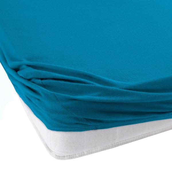Einzelbett Premium Jersey Fixleintuch - 100% Baumwolle, Öko-Tex Standard 100 - Hautsympathisch, bügelfrei, 90-100x200 cm petrol - 160 g/m²