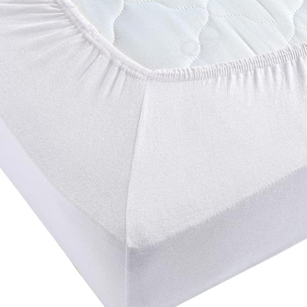 Topper Premium Qualitäts-Jersey Fixleintuch - 100% Heavy Jersey Baumwolle, weiss - 200x200 cm, atmungsaktiv, Öko-Tex Standard 100 - bügelfrei